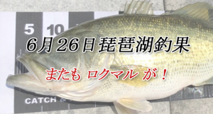 6月26日 琵琶湖釣果 苦戦と思いきや、またもロクマルが！