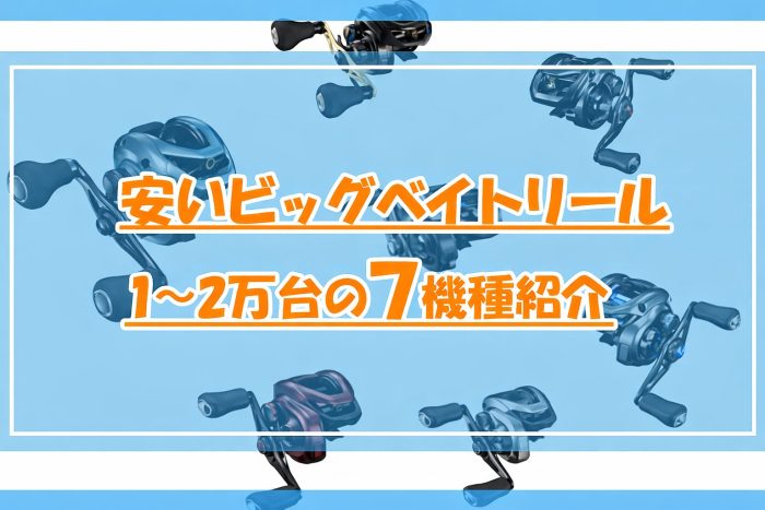 安いビッグベイトリール！1〜2万台の7機種を紹介！
